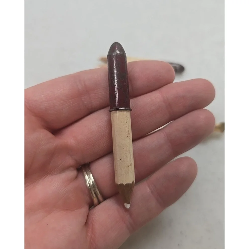 Lot of 5 Vintage Cutex White Nail Tip Bullet‎ Pencil Manicure Pedicure Tools
